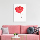 Toile Fleur de pavot à aquarelle peinte (Insitu(Salon))