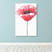 Toile Fleur de pavot, aquarelle (Insitu (Plancher de Bois))