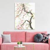 Toile Fleur de pêche (couleur sur papier) (Insitu(Salon))