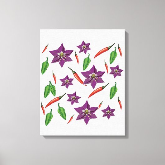 Toile Fleur de poivrons chili (Recto)