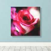 Toile Fleur de rose rose floral (Insitu (Plancher de Bois))