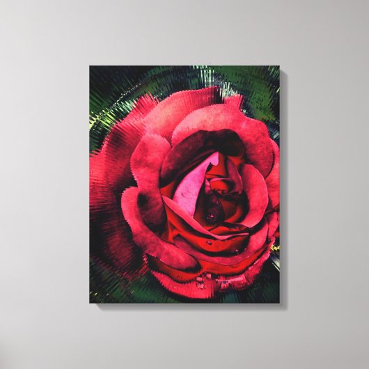 Toile Fleur de rose rouge en fleurs Abstrait (Recto)