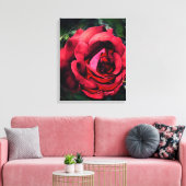 Toile Fleur de rose rouge en fleurs Abstrait (Insitu(Salon))