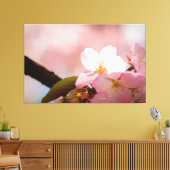 Toile Fleur de Sakura timide se protège derrière les flo (Insitu(Salon))