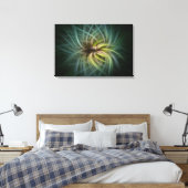 TOILE FLEUR DE TOURBILLON ABSTRAITE ART – NUMÉRIQUE VERT (Insitu(Chambre))