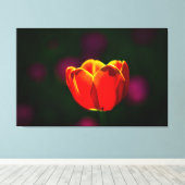 Toile Fleur de tulipe rouge (Insitu (Plancher de Bois))