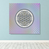 Toile Fleur de vie / Blume des Lebens - Button IX (Insitu (Plancher de Bois))