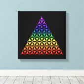Toile Fleur de vie / Blume des Lebens - chakra pyramidal (Insitu (Plancher de Bois))