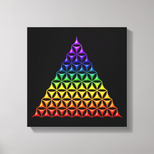 Toile Fleur de vie / Blume des Lebens - chakra pyramidal (Recto)