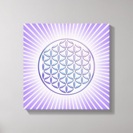 Toile Fleur de vie / Blume des Lebens - timbre violet (Recto)