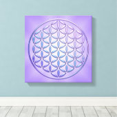 Toile Fleur de vie / Blume des Lebens - timbre violet (Insitu (Plancher de Bois))