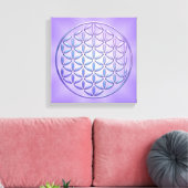 Toile Fleur de vie / Blume des Lebens - timbre violet (Insitu(Salon))