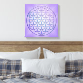 Toile Fleur de vie / Blume des Lebens - timbre violet (Insitu(Chambre))