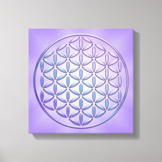 Toile Fleur de vie / Blume des Lebens - timbre violet (Recto)