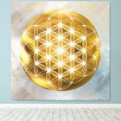 Toile Fleur de vie Canva Imprimer (Insitu (Plancher de Bois))