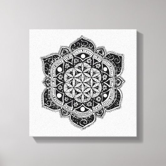 Toile Fleur de vie Mandala (Recto)