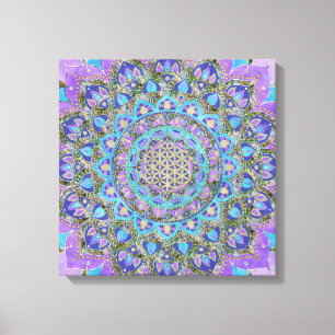 Toile Fleur De Vie - Mandala India Style 2