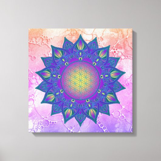 Toile Fleur De Vie - Mandala Indien 3 (Recto)