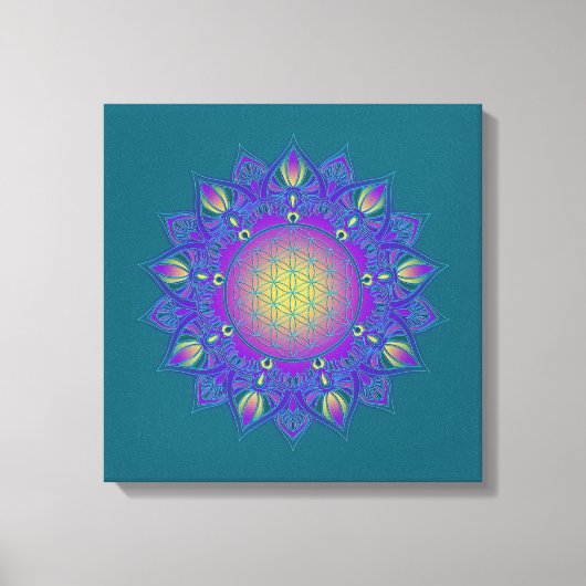 Toile Fleur De Vie - Mandala Indien 3 (Recto)