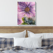 Toile fleur d'encre d'alcool rose et violet (Insitu(Chambre))