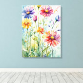 Toile Fleur d'été - Un plaisir d'aquarelle (Insitu (Plancher de Bois))