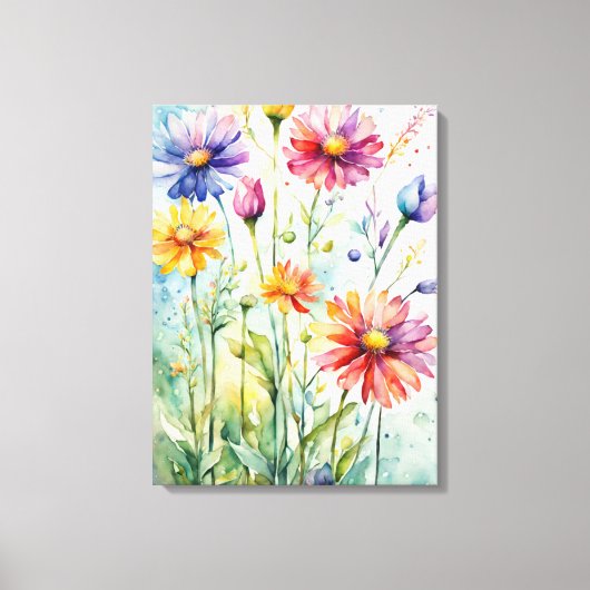 Toile Fleur d'été - Un plaisir d'aquarelle (Recto)
