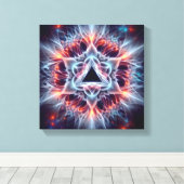 Toile Fleur d'étoile inversée : éclatement d'illusion fa (Insitu (Plancher de Bois))