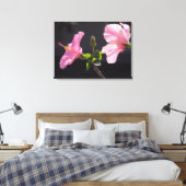 Toile Fleur d'Hibiscus de Profil (Insitu(Chambre))