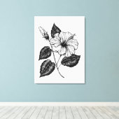 Toile Fleur d'hibiscus II (Insitu (Plancher de Bois))