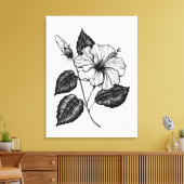 Toile Fleur d'hibiscus II (Insitu(Salon))
