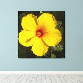 Toile Fleur d'Hibiscus Jaune (Insitu (Plancher de Bois))