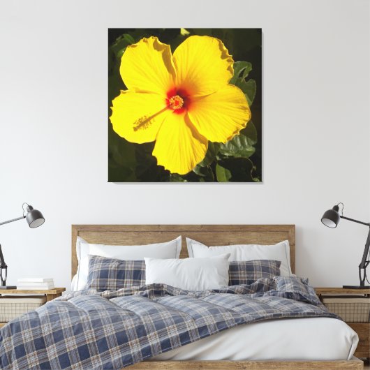 Toile Fleur d'Hibiscus jaune (Insitu(Chambre))