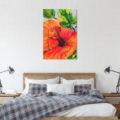 Toile Fleur d'Hibiscus Néon Tropical (Insitu(Chambre))