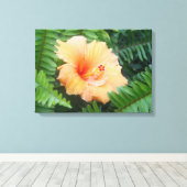 Toile Fleur d'Hibiscus orange (Insitu (Plancher de Bois))