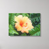 Toile Fleur d'Hibiscus orange (Recto)