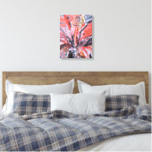 Toile Fleur d'Hibiscus Rouge Expressionniste (Insitu(Chambre))