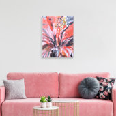 Toile Fleur d'Hibiscus Rouge Expressionniste (Insitu(Salon))