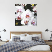Toile Fleur d'orchidée blanche exotique. Photographie fl (Insitu(Chambre))