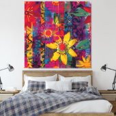 Toile Fleur éclosion urbaine – Explosion de fleurs de gr (Insitu(Chambre))