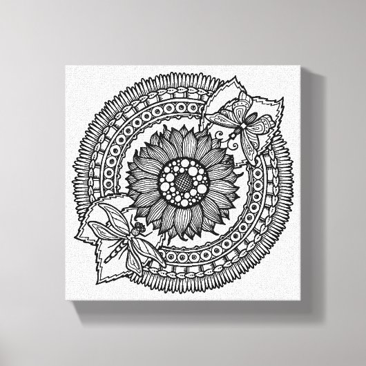 Toile Fleur En Mandala 6 (Recto)