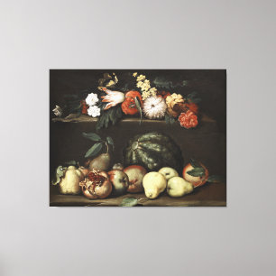 Toile Fleur et fruits encore vie