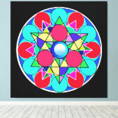 Toile Fleur étoile Abstraite (Insitu (Plancher de Bois))