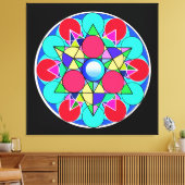 Toile Fleur étoile Abstraite (Insitu(Salon))