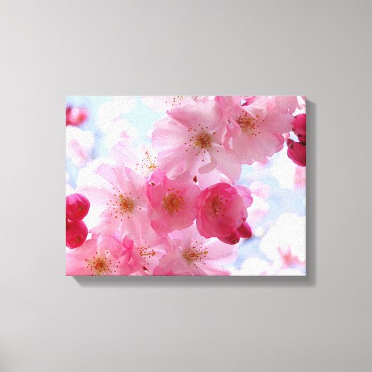 Toile Fleur florale rose de printemps (Recto)