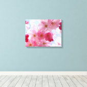 Toile Fleur florale rose de printemps (Insitu (Plancher de Bois))