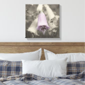 Toile Fleur Foxglove Rose Noir Et Blanc Couleur Partiell (Insitu(Chambre))