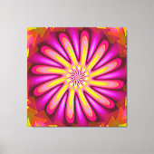 Toile Fleur Fractée Rose Chaud Et Super (Recto)