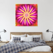 Toile Fleur Fractée Rose Chaud Et Super (Insitu(Chambre))