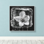 Toile Fleur gelée fondant la glace (Insitu (Plancher de Bois))