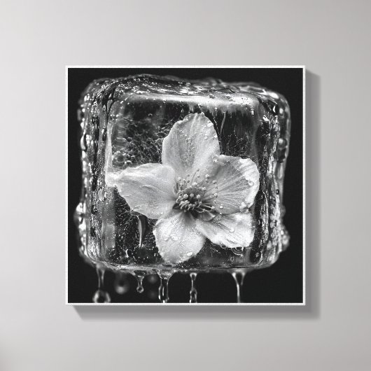 Toile Fleur gelée fondant la glace (Recto)